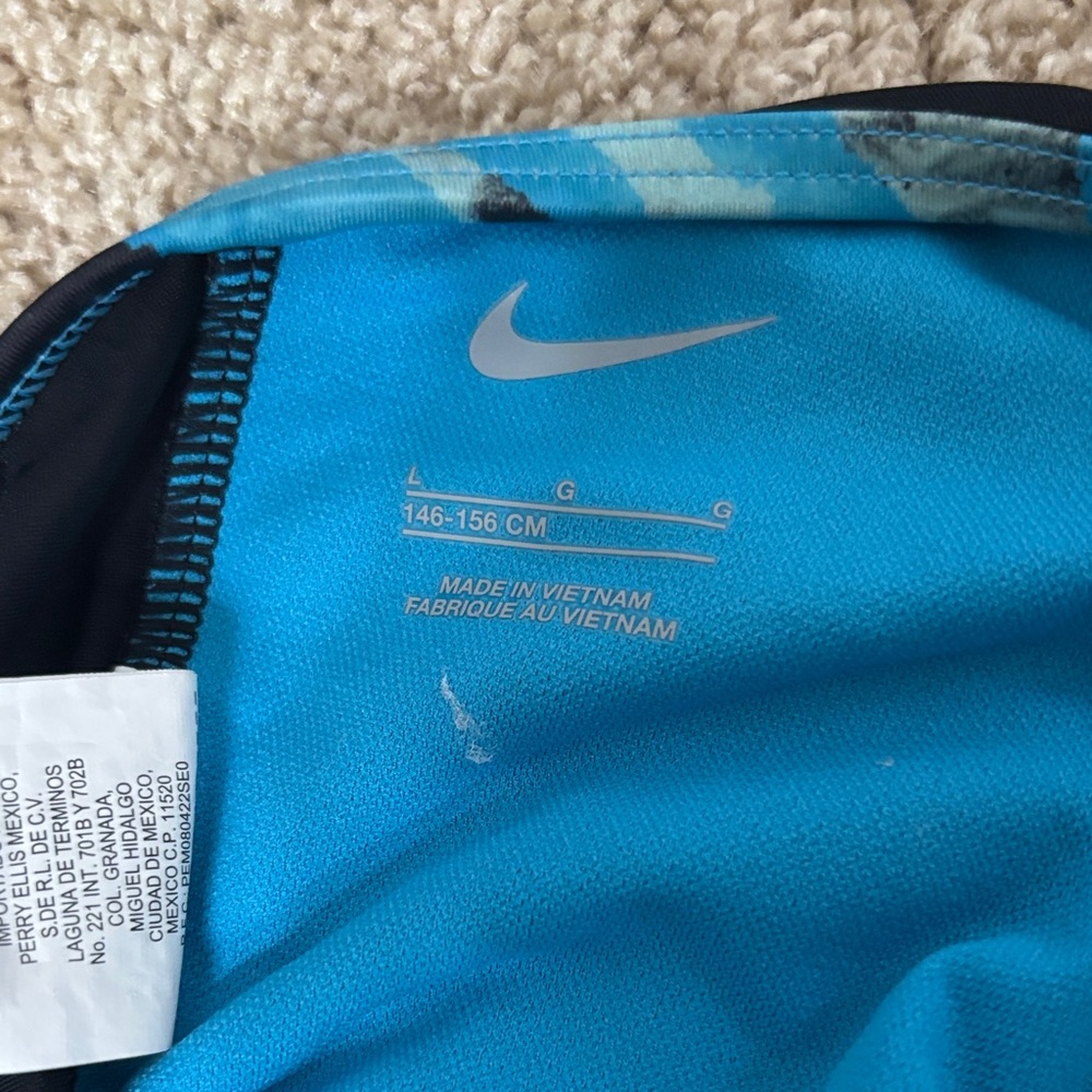 Nike Black & Teal Two-Piece Athletic Swim Set - Picture 2 of 3